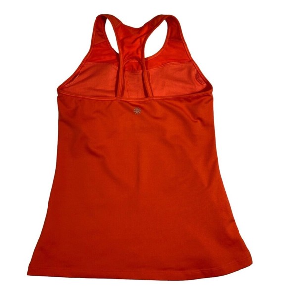 Athleta Women Size S Orange Tank Top With Built in Bra - Picture 4 of 10